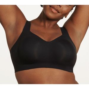 Evelyn & Bobbie Women's Bra Sz XL Beyond Seamless Wirefree Black A587073